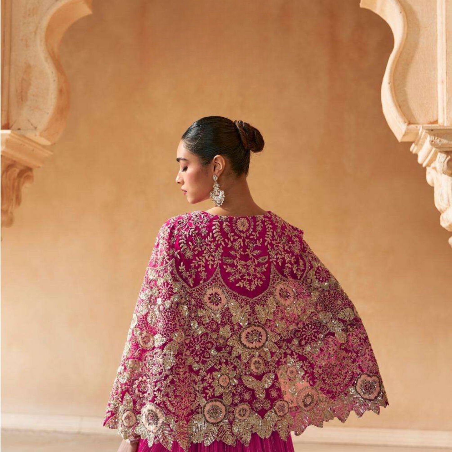 Modern Flower Jacket Lehenga