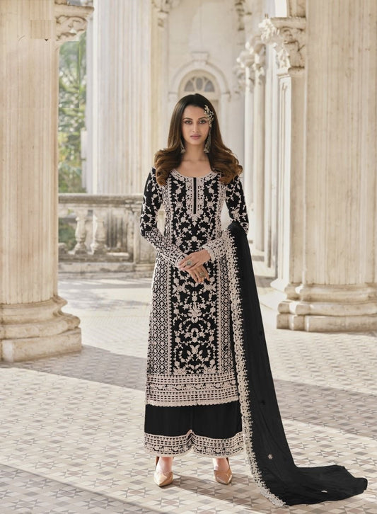 Black Embroidery Salwar Suit (3-Piece)