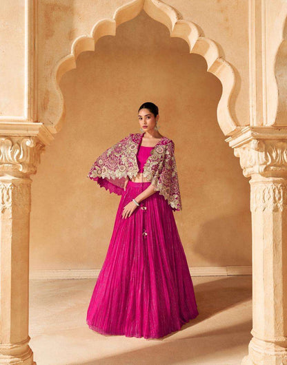 Modern Flower Jacket Lehenga