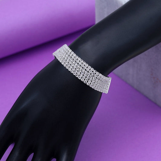 Silver Rhinestone Braclet