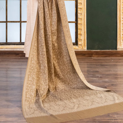 Beige Brown Wool Shawl