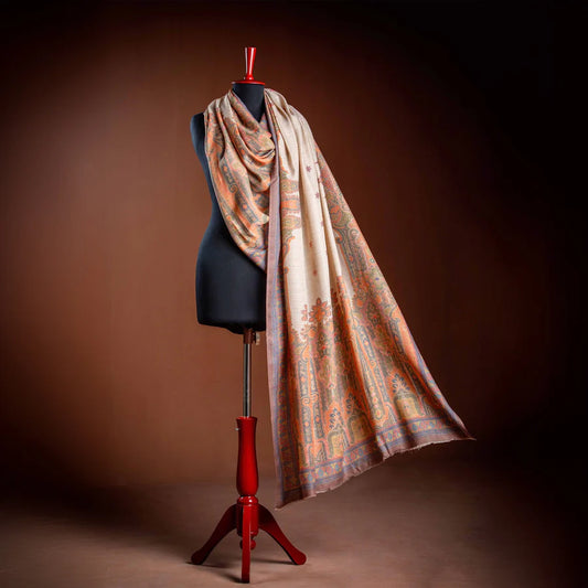 Printed Design Linen Shawl