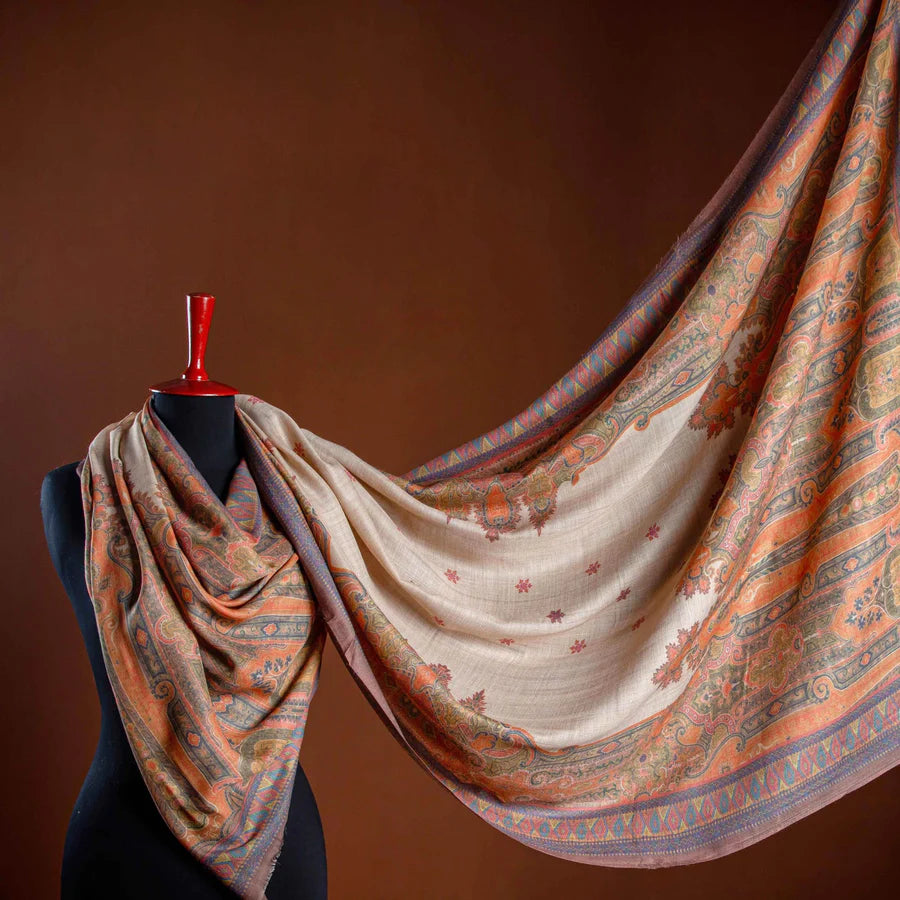 Printed Design Linen Shawl