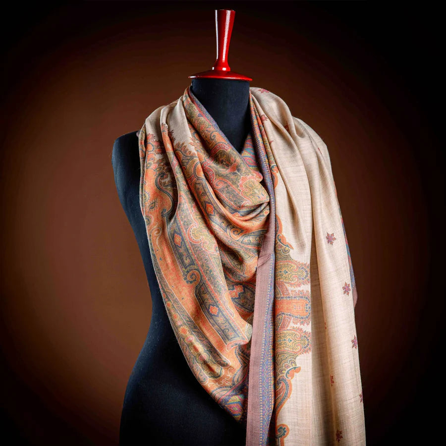 Printed Design Linen Shawl