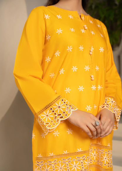 Yellow-White Kurti Top