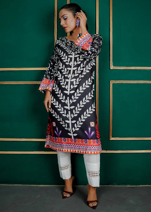 Black-Red Design Kurti